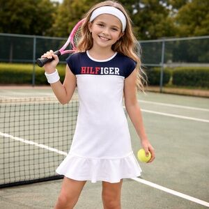 Tommy Hilfiger Polo Colorblock Classic Sporty Tennis Dress Size M (8-10) - NWOT‎